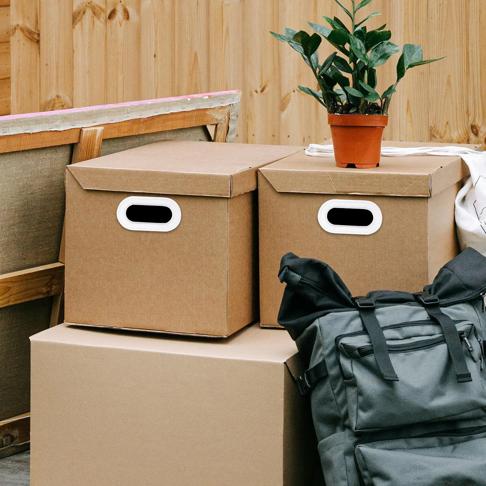 10Pcs Corrugated Box Handles Plastic Carry Handles Comfortable Grip for Cardboard Carton Box Moving Storage Logistics
