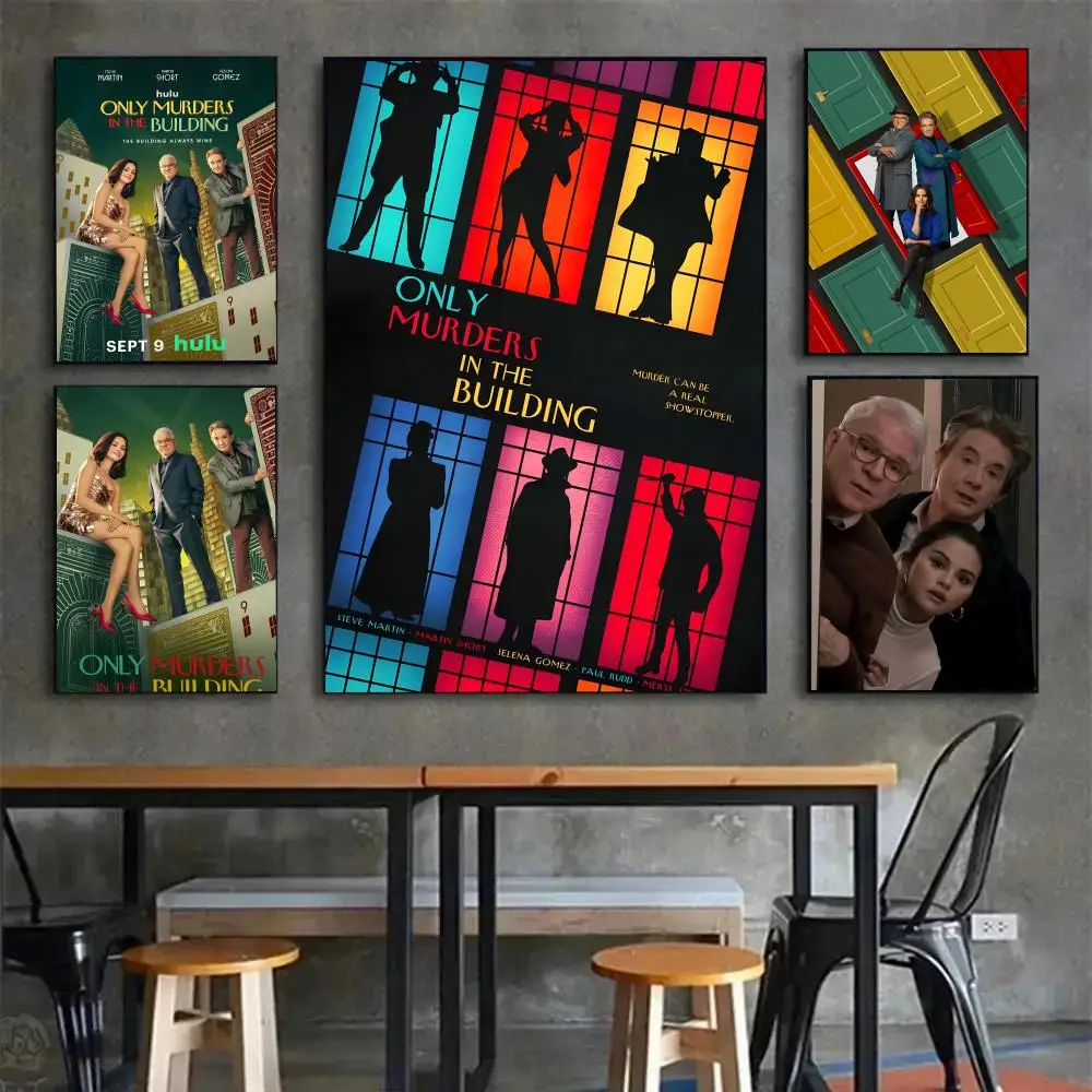 Mystery Comedy O-Only Murders in the Building Poster Poster Painting Wall Art Mural for Living Room Home Decor and Gifts
