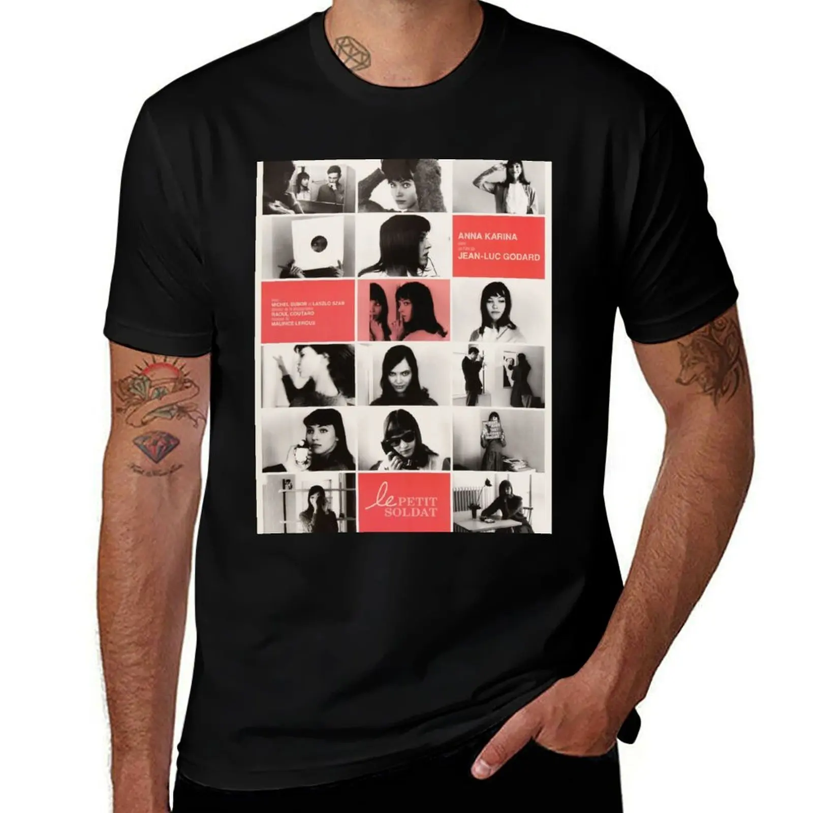 Anna Karina / Godard - Le Petit Soldat - vintage French movie poster T-Shirt Quick Dry Travel T-Shirt
