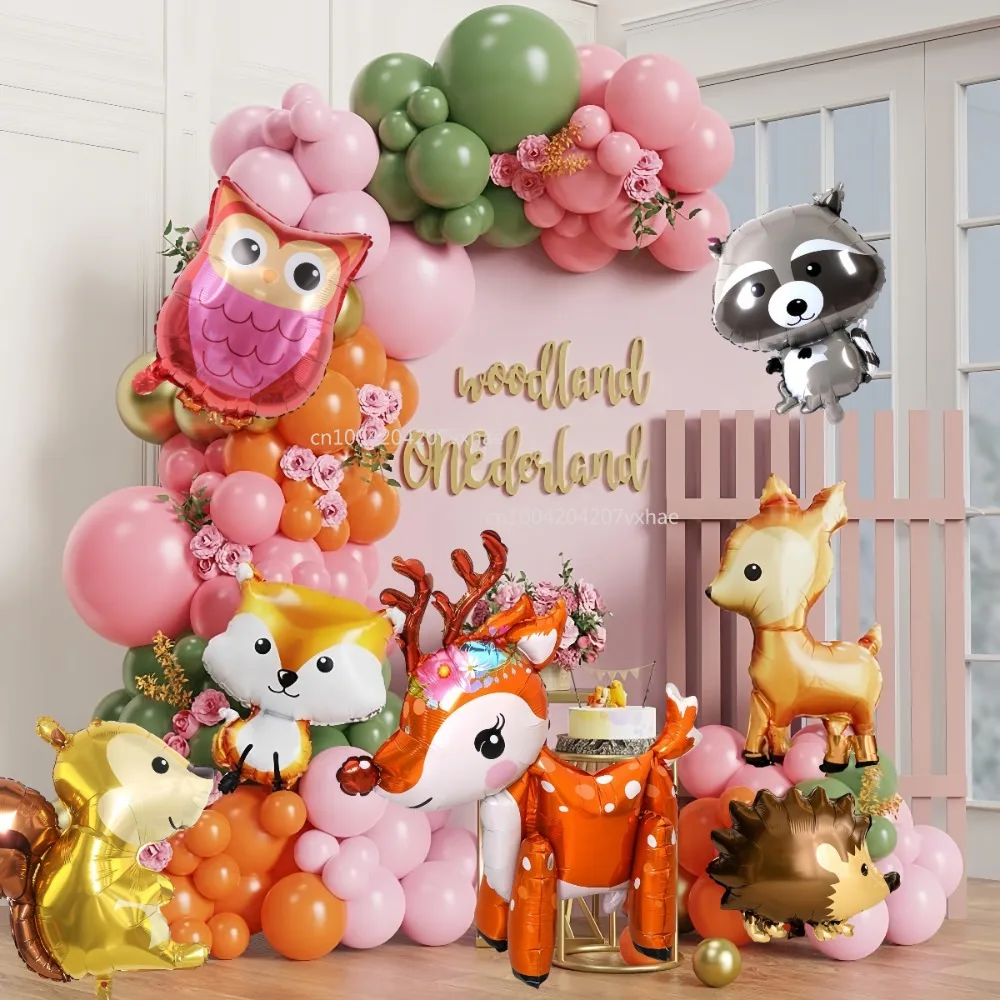 Animal Theme Foil Balloons Deer Rabbit Owl Squirrel Safari Party Decor Adult Kids Birthday Party Decoration Ballons Supplies