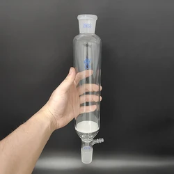 FAPE Decompression chromatography column, O.D. 60mm, E.L 300mm, Joint 29/32, Sand board G1/G2/G3/G4/G5/G6,Analysis column