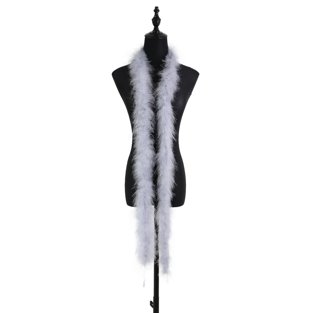 11 gram kalkoenveer boa pluizige maraboe veren sjaal bruiloft kleding accessoires vakantie decoraties naaien versieringen 2 meter
