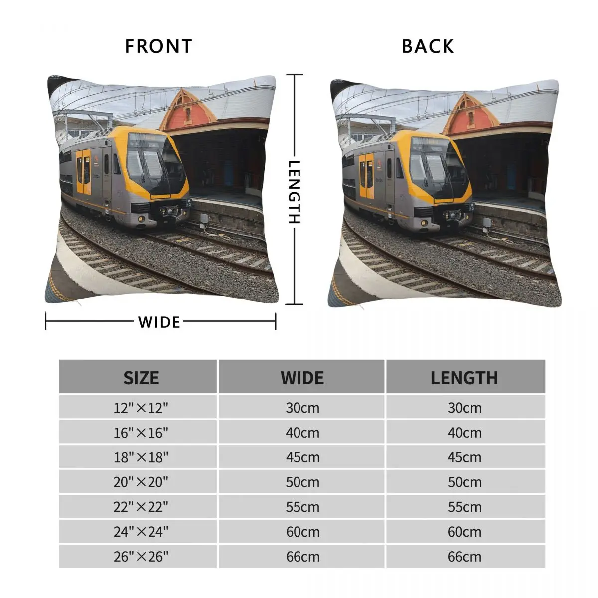 Sydney Trains Millennium Sydenham Station Square Pillowcase Polyester Linen Velvet Creative Zip  Throw Pillow Case Car Cover 18