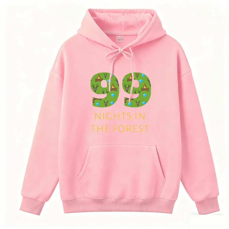 99 Nights in The Forest Horror Hoodie Game Team Player Gift Funny Hoody Adjusting Rope Casual Autumn Long Sleeve Pullover Tops