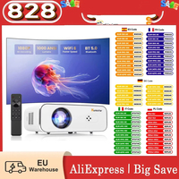 Hunkstar P3 Eu-Plug Projector Aosp Bluetooth 5.0 Wifi 6 1000 Ansi Native 1080P 4K Decoding Auto Keystone Correction Auto Focus