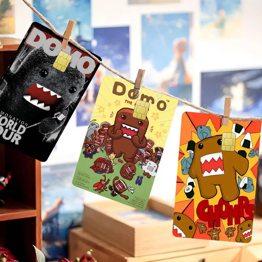Cute Domo-Kun Anime Front Cover Film Sticker Skin For Credit Debit Card Small Large Chip