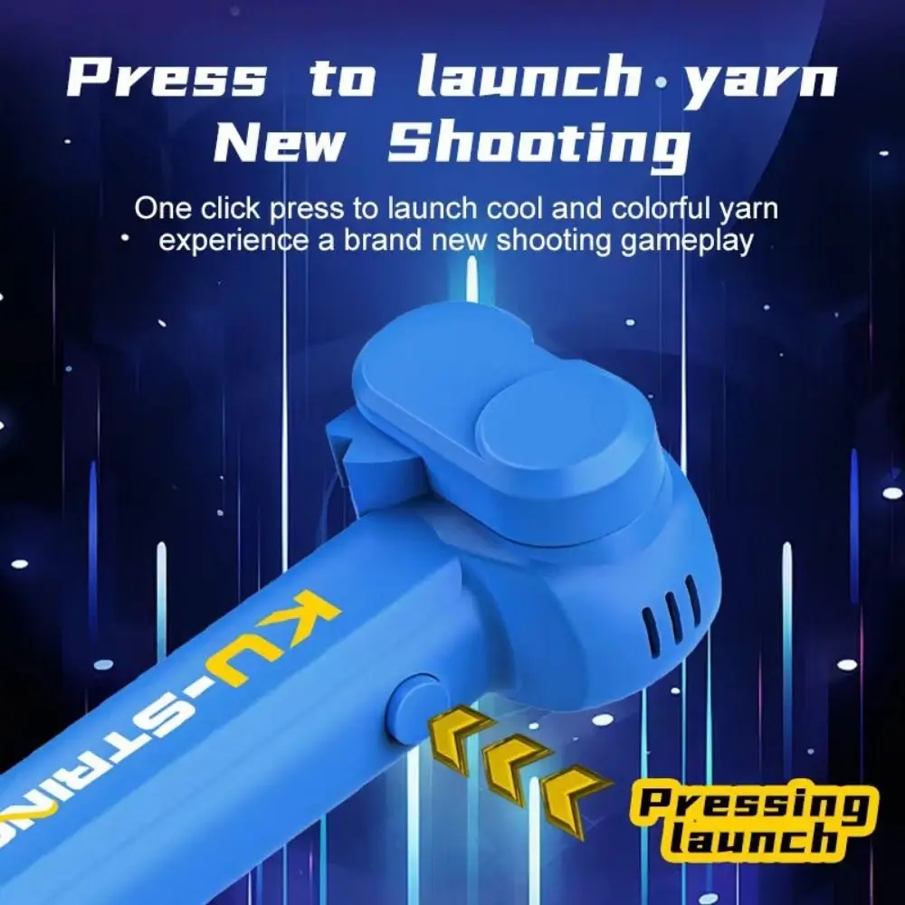 Glow-in-the-Dark Rope Thruster Handheld Color Light Rope Launcher Toy Electric Toy with Rope String Controller Rope