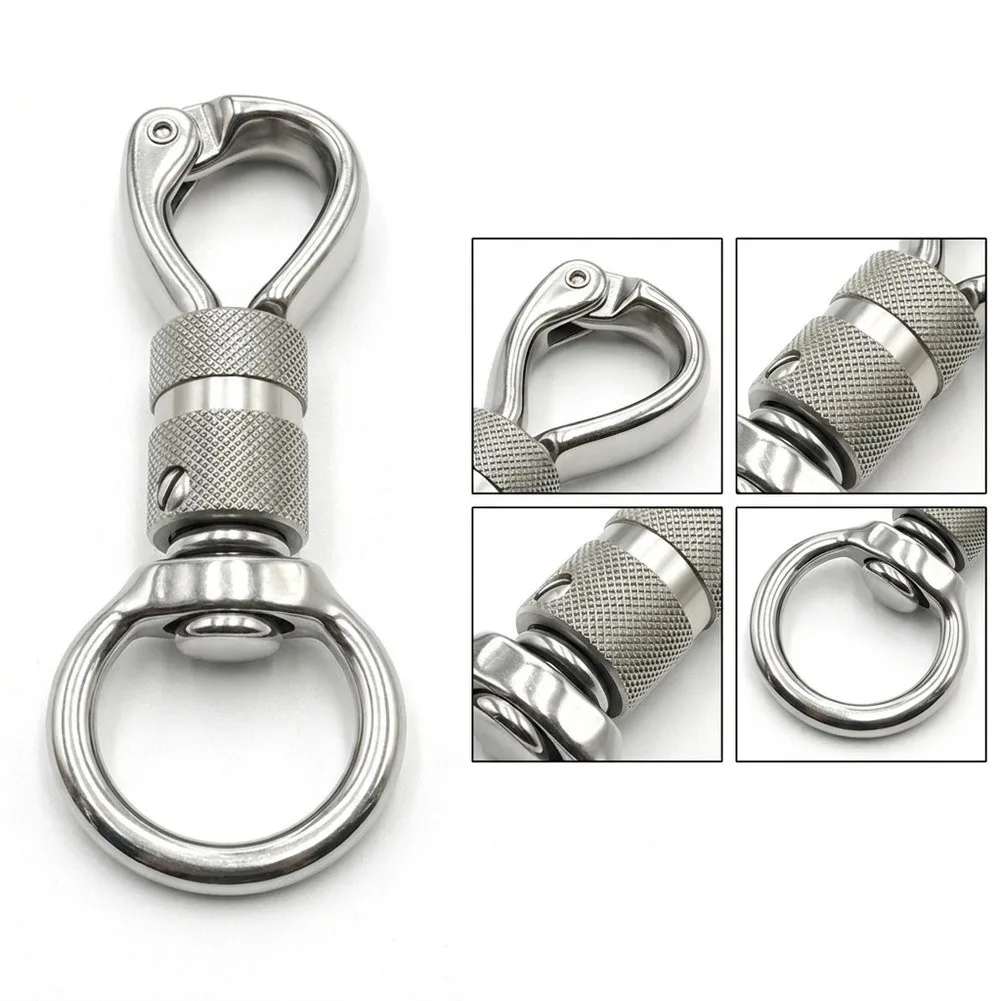Stainless Steel Horse Leash Swivel Snap Hook For Heavy-Duty 113mm Stable Buckle For Riding Equipment And Animal Leads