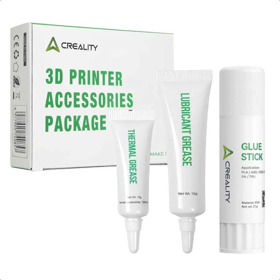 

3D Printer Glue Stick +Thermal Paste + Lubricant 3D Printing Pack with Warping Reducing Glue Stick High Thermal Conductivity 25