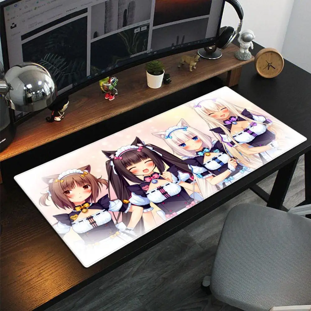 Mousepad XXL Home HD Computer Desk Mats MousePads Nekopara Carpet Gamer Office Laptop Soft Mouse Mat Desktop Mouse Pad