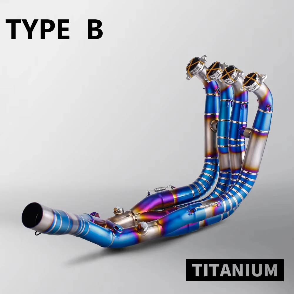 Slip On Titanium Alloy Motorcycle Headers Pipe Front Connector Tube Exhaust System For S1000RR 2019-2023 S1000R 2021-2023