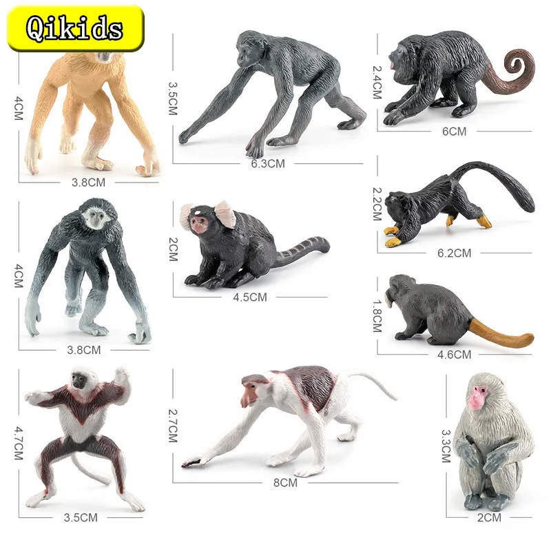 

Simulation Primate Animals Model Mini Proboscis Monkey Gibbon Bonobos Big Lemurs Ornaments Set Figures Birthdays Present Animals