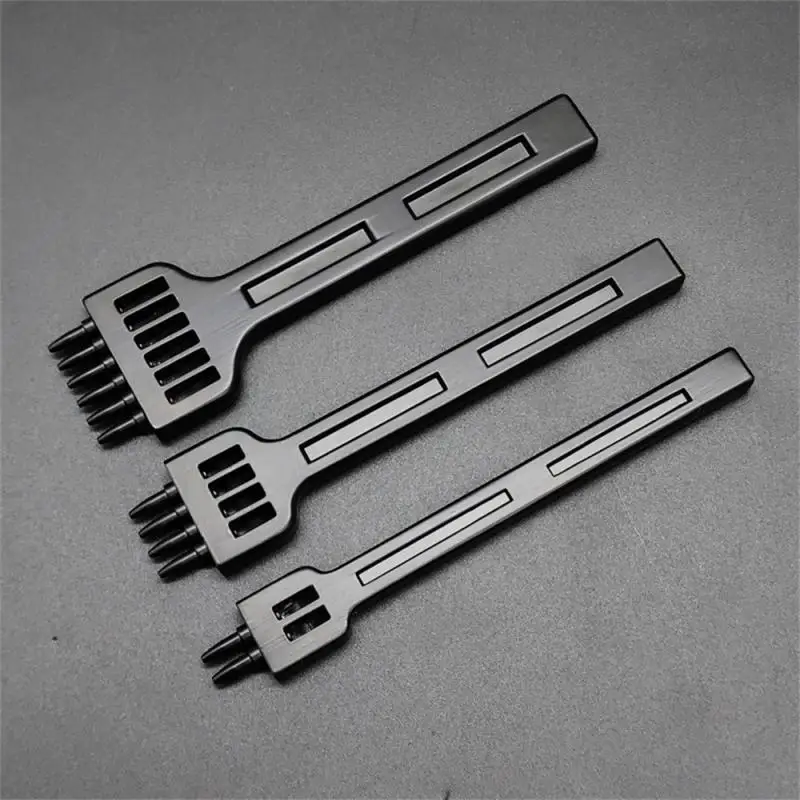 Leather Punch Tool Alloy Steel Hole Chisel Graving Stitching Punch Tools DIY Leather Craft Tool 4/5/6mm Spacing Punch Tool