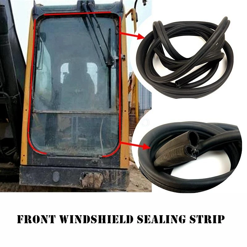 

For Excavator Volvo 140 210B 240 290 360B 480D Front Windshield Sealing Rubber Sealing Soundproof Leather High Quality 1M