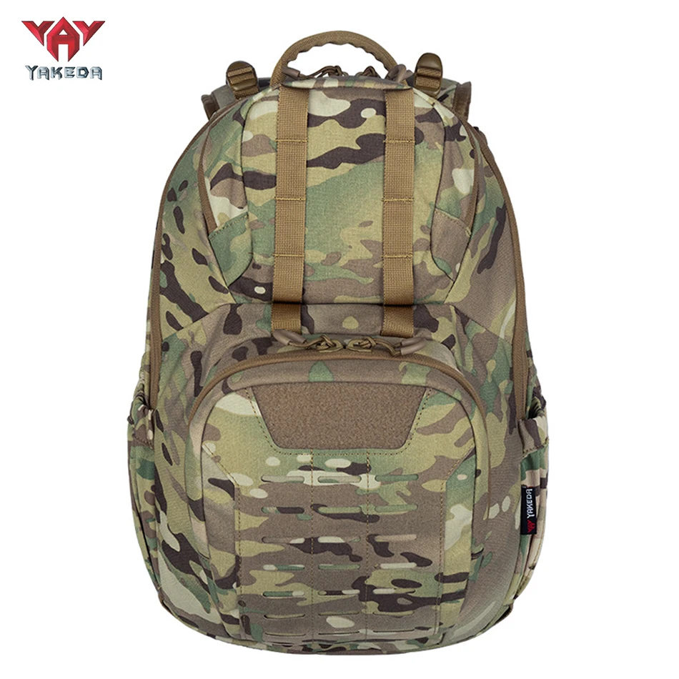 

YAKEDA 26L Camping Travel Multi Functional Backpack Breathable 500D Nylon PALS Tactical Backpack Outoodr Climbing Bag
