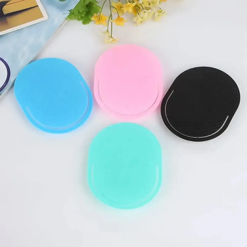 Cepillo de masaje para el cuero cabelludo suave portátil para hombres, cepillo para el pelo y la barba de viaje, peine de mano pequeño y redondo,