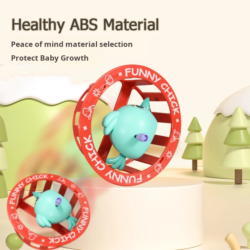 Anneau de poulet mécanique de dessin animé, jouet de poulet à Rotation amusant et mignon, rouleau de queue de voiture à retirer, déplaceront une chaîne d'horlogerie pour enfants mignons