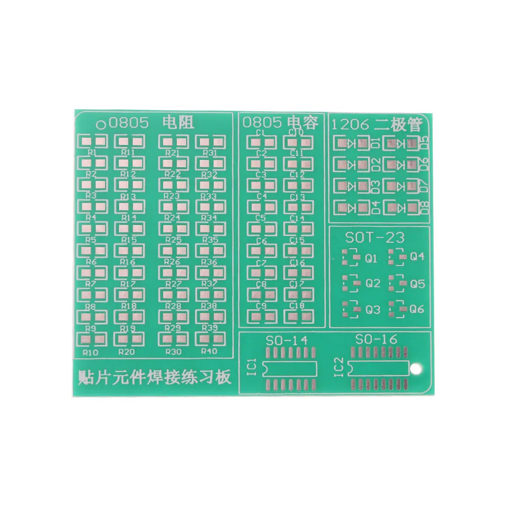 10 قطعة من جانب واحد ثنائي الفينيل متعدد الكلور 0805 1206 SOT23 50X60MM 1.6 مللي متر لتقوم بها بنفسك ثنائي الفينيل متعدد الكلور مجلس مصلحة الارصاد الجوية مجلس الكلور