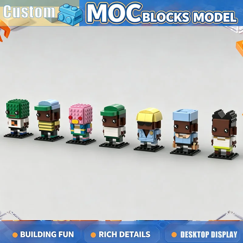 615 PCS Cute Character Mini Figures Building Blocks MOC Custom People Model DIY Assembly Creative Educational Collection Gifts