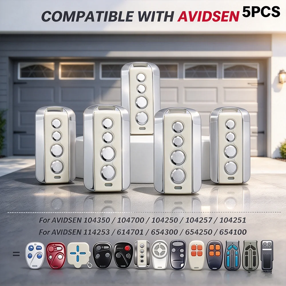 AVIDSEN 104257 114253 104700 104251 104250 654300 614701 654250 Garage / Gate Remote Control 433.92MHz Rolling Code Transmitter