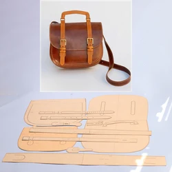 heavy duty kraft paper sewing pattern leather craft big size vintage shoulder bag die cutting template 37x26x6.5cm