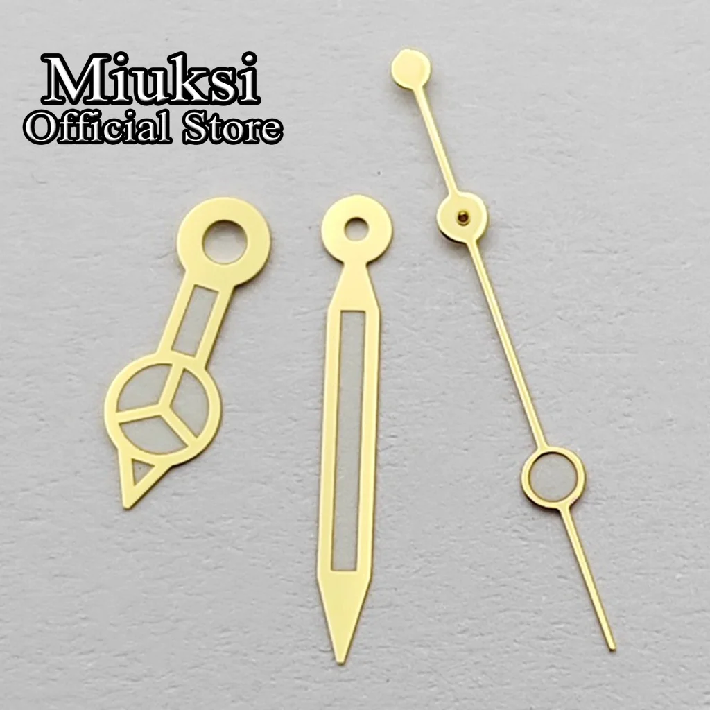 Miuksi VH31 Uhrzeiger Roségold/Silber/Gold passend für VH31 Uhrwerk grün leuchtendes Zubehörteil – Detail 6