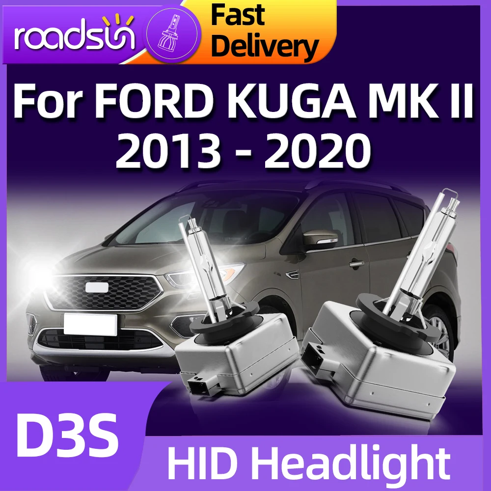 Roadsun D3S lampa ksenonowa HID reflektor samochodowy 6000K 8000K z pojedynczą wiązką dla FORD KUGA MK II 2013 2014 2015 2016 2017 2018 2019 2020