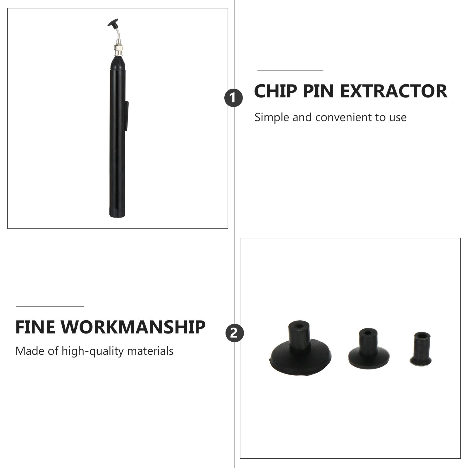 s Black Aluminum Alloy Anti Static IC Chip Extractor Tool Nonslip Use Protects Components Strong Pickup Tweezer For