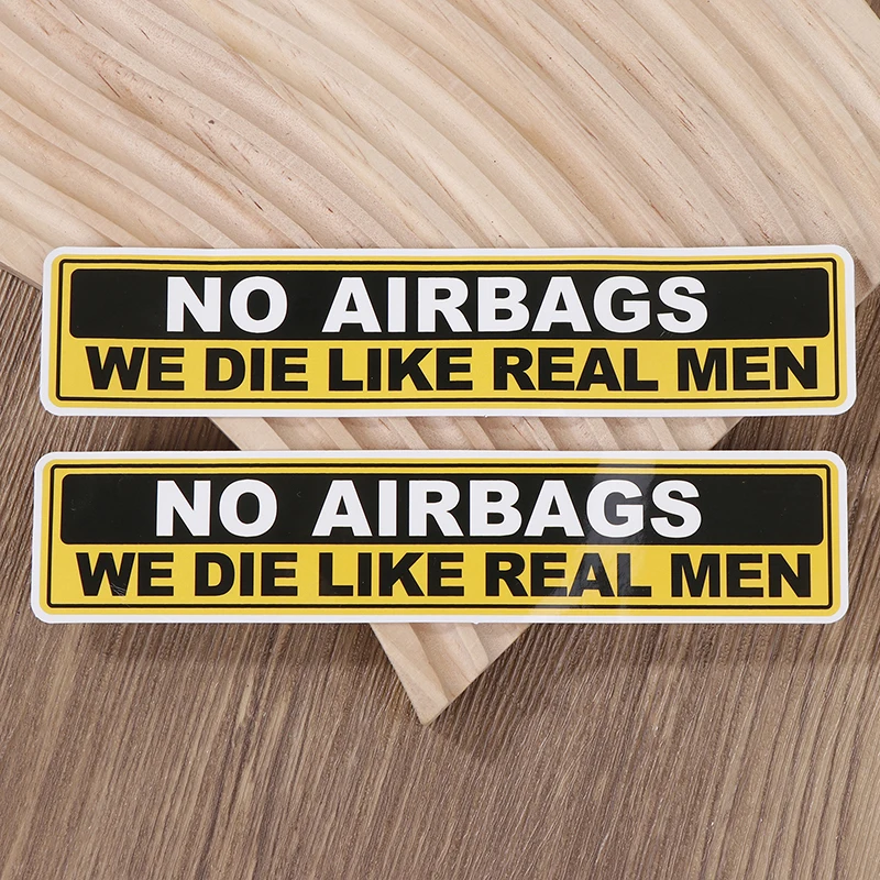 ملصقات للدراجات النارية بدون أكياس هوائية قطعتان، شارات تحذيرية للسلامة مبتكرة للخوذة، خزان الوقود، المصد، حاجب الشمس، لهجات نافذة السيارة #2