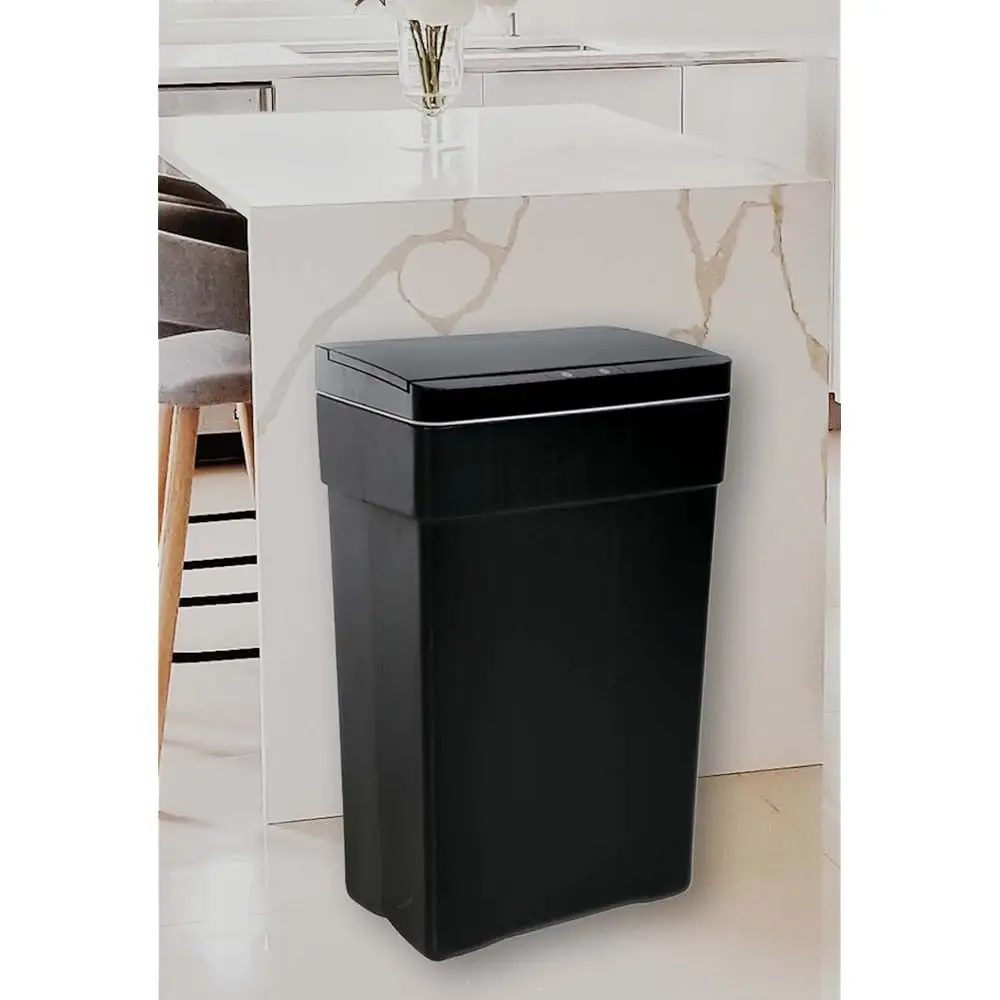 

13 Gallon Trash Can Automatic Touch-Free Kitchen Garbage Can, Plastic Bathroom Rubbish Can With Lid And Motion Sensor, Waste