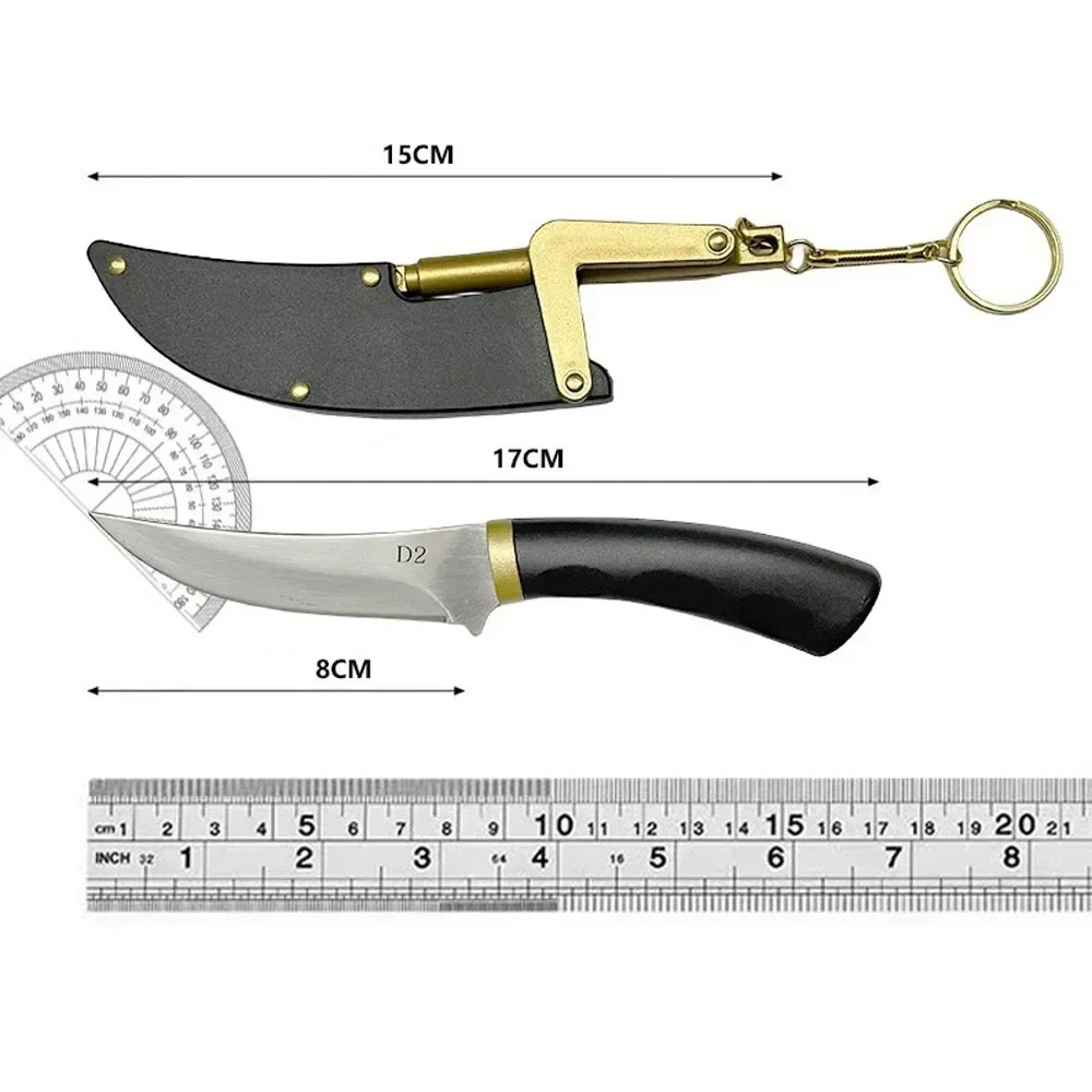 D2 Steel miniature butcher knife EDC portable pocket knife fish cutting tool high hardness multi-purpose razor sharp knife