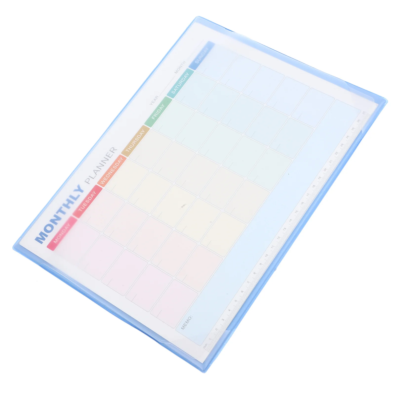 

A4 Blank Calendar Sheets Undated Monthly Planner Blue for Desk Home Office Organizing Scheduling Productivity Tools