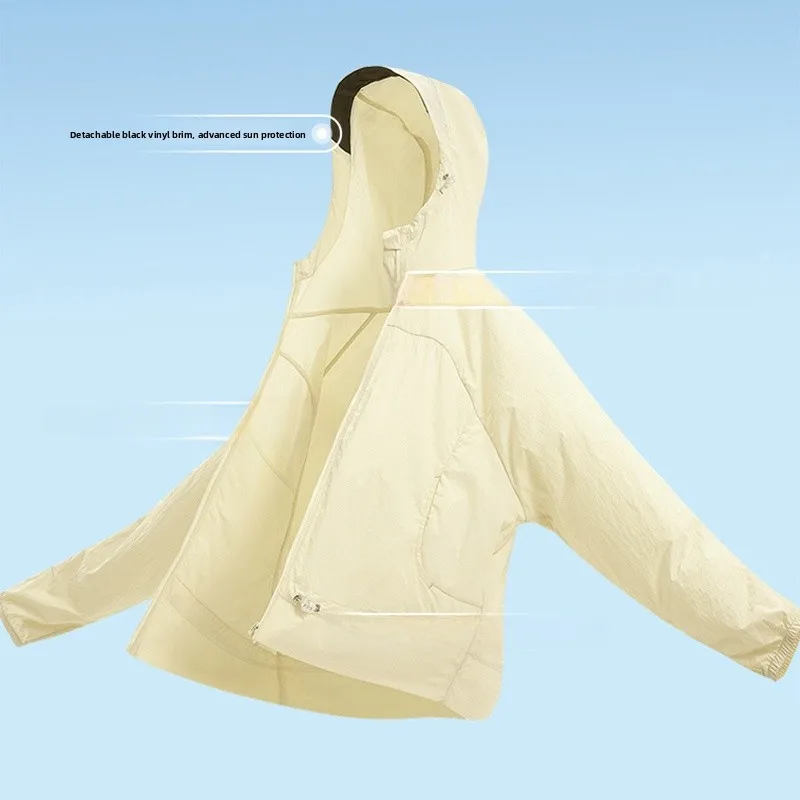 

2025 New Women's Original Yarn Sun Protection Clothing UPF50+ Waist-Cinching Lightweight Breathable Outdoor Faionable Stree...