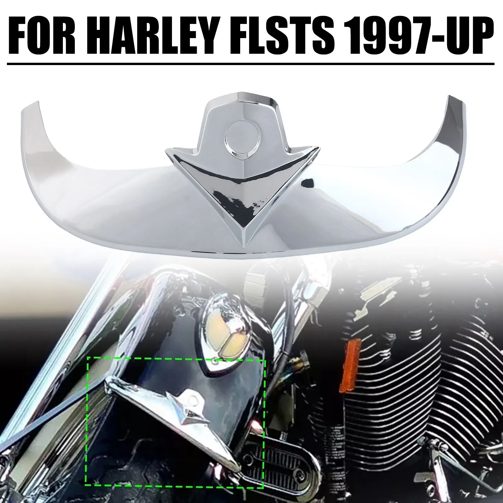 Chrome Front Fender Tip Trim For Harley Softail Heritage Springer