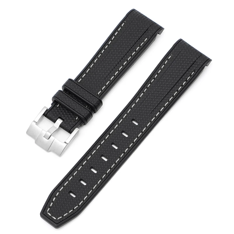 20 mm Gummi-Silikon-Uhrenarmband für Omega X Swatch Joint MoonSwatch-Armband für Seamaster 300 Herren Damen-Armband mit gebogenem Ende