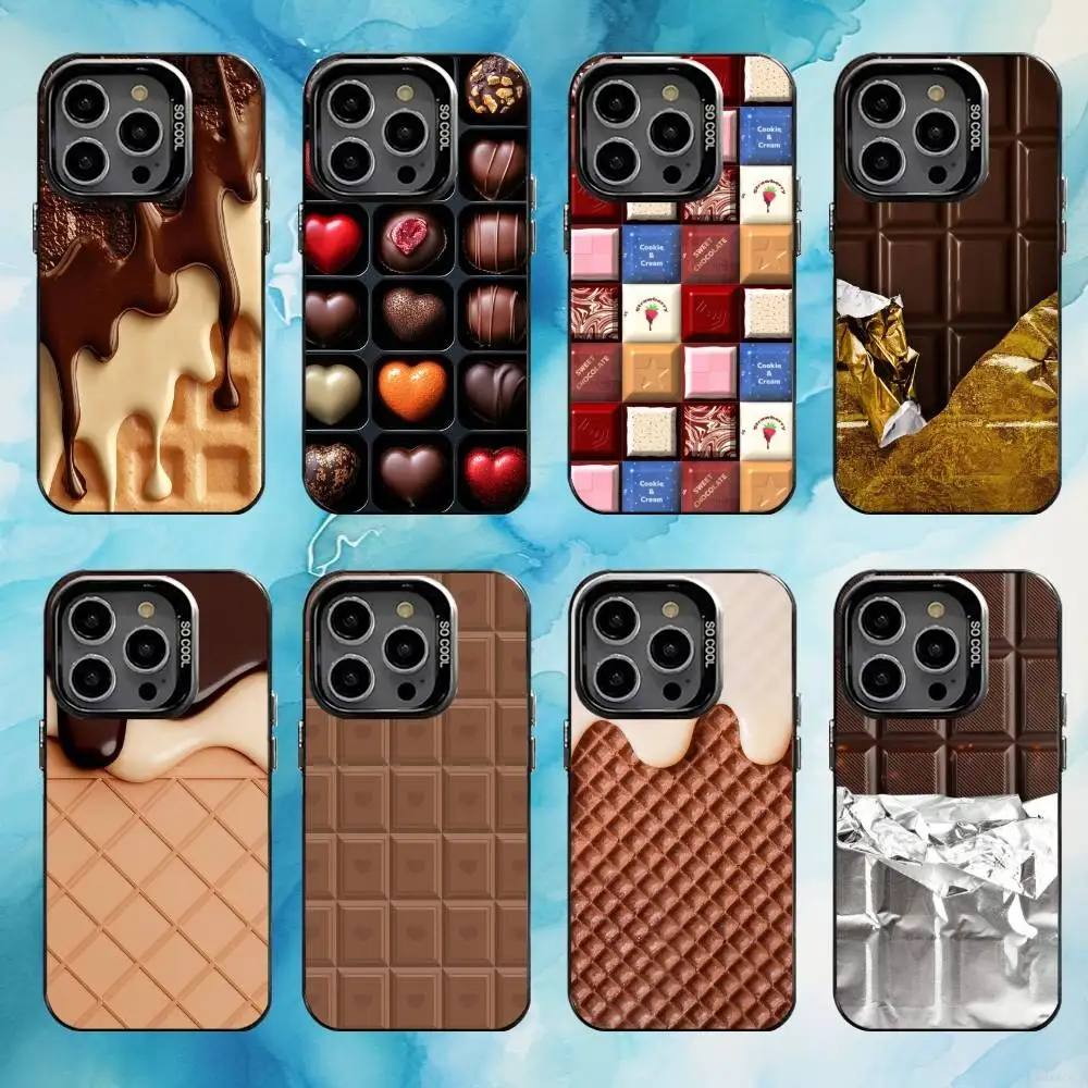 

Chocolate Nutella Phone Case For iPhone17,16,15,14,13,12,11 Plus,Pro Max Black Candy Matte Shockproof Cover