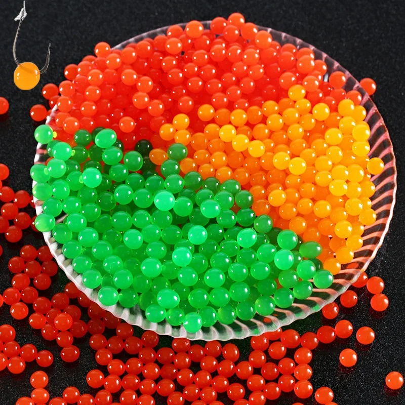 New 500pcs Jelly Bait Soft Particle Fish Bait High Quality Fish Food Fishing Jelly Lure Bean Flavor Beads Crucian Carp Fishing