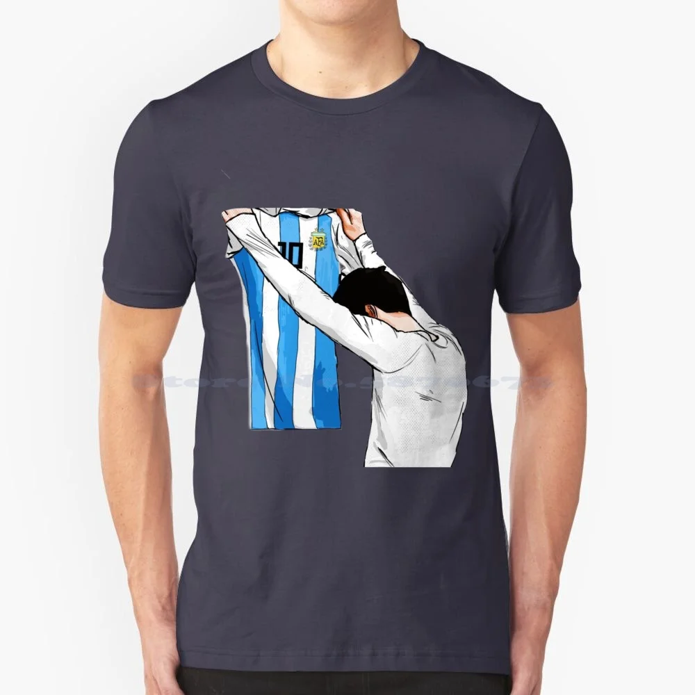 Lionel Holding His Shirt , Argentina Copa America T Shirt 100% Cotton Tee Lionel Holding Argentina Copa America Soccer Lionel