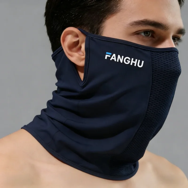 Breathable Scarf Half Face Mask Summer Quick-drying Neck Gaiter Cover Hanging Ear Sun Protection Bandana Neckerchief Headwear