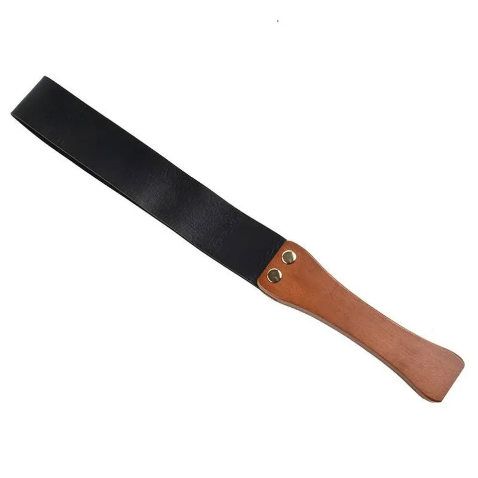 Flogger Leather Bdsm Sex Whip Wooden Handle Spanking Paddle Adult Sex Toys For Women Bondage Restraints Whips Sex Shop