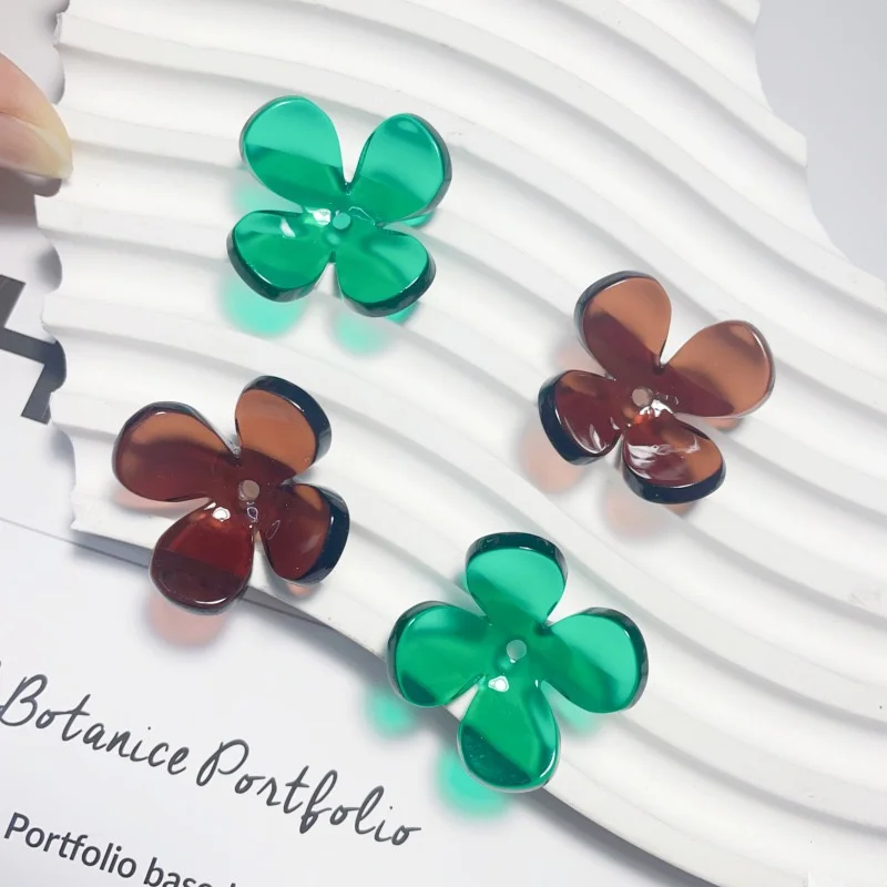 卸売-56-ピース-ロット-29-ミリメートルカラープリント漫画の花の形のアクリルビーズ-diy-ジュエリー衣類ヘアアクセサリー