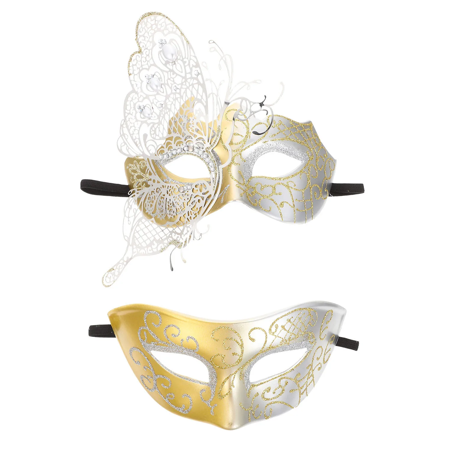 Masques de Couple papillon d'halloween, 2 pièces, masques pour les yeux pour femmes et filles, mascarade, Costume de fête, accessoires de robe, décors de fête