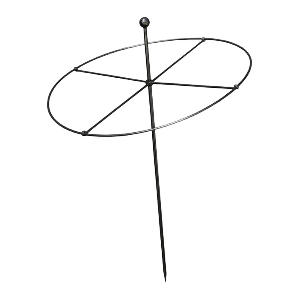 Round Trellis Ring with Central Stake for Supporting Plants in for urban Gardens Rooftop Planters and Compact Outdoor Spaces