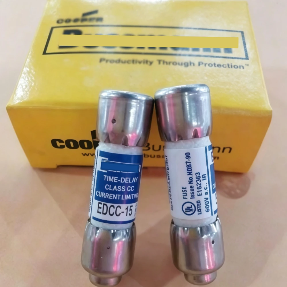 10PCS OEM EDCC‑15 Time‑Delay Fuse 15A 600VAC Class CC Current‑Limiting Fuse