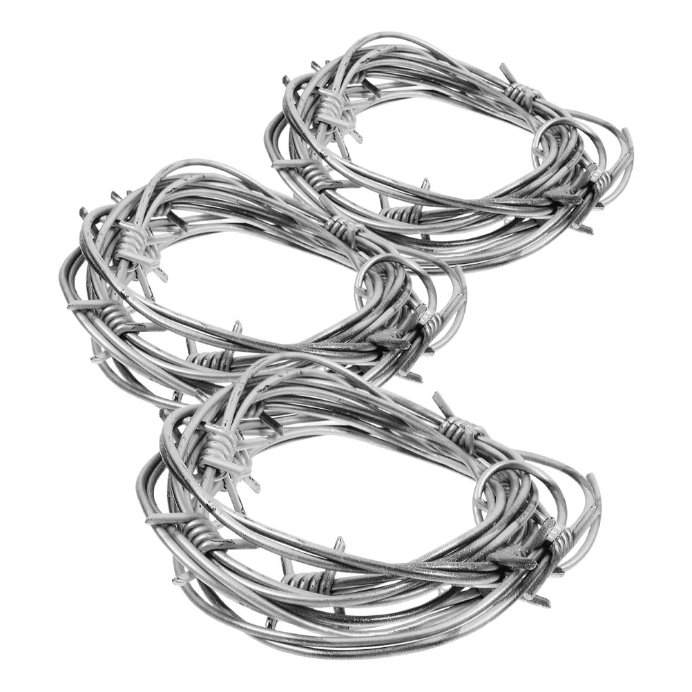 

4pcs Simulated Plastic Chains Fake Barbed Wire Halloween Horror Party Decorations Haunted House Props Large Metal Chain