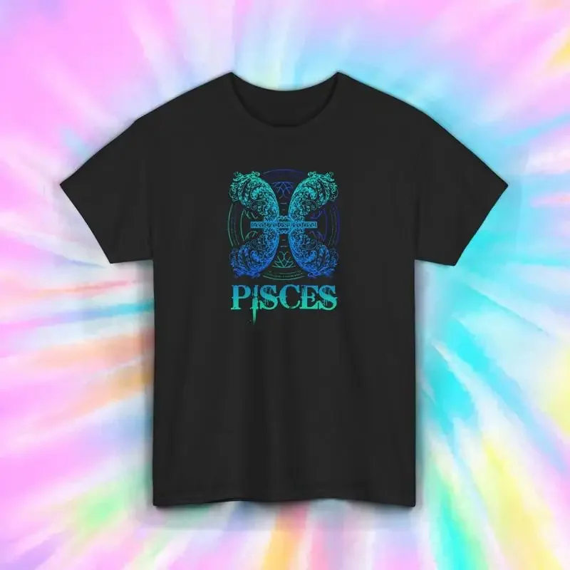 Pisces Zodiac Sign T Shirt S 5XL Astrology Horoscope for