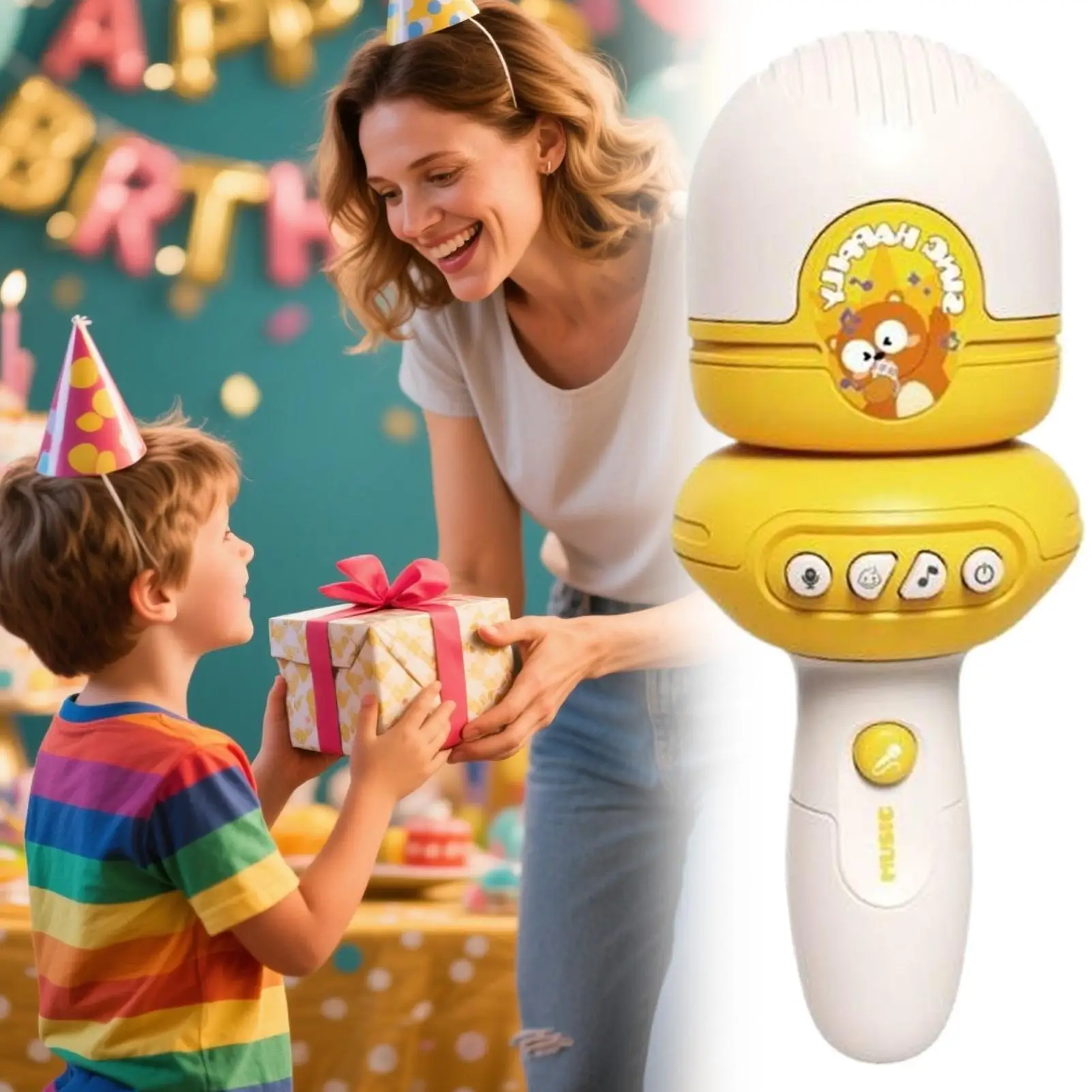 Microfoonspeelgoed voor peuters Stemwisselaar Microfoon voor kinderen Stemveranderend zangapparaat met opnamefunctie voor 3 jaar oud