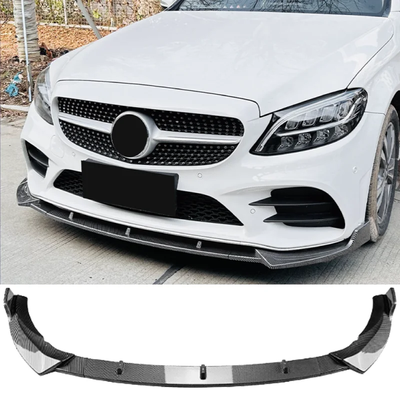 자동차 앞 범퍼 립 디퓨저 스포일러, 메르세데스 벤츠 C 클래스 W205C205S205AMG2019-2021 하부 블레이드 분리기