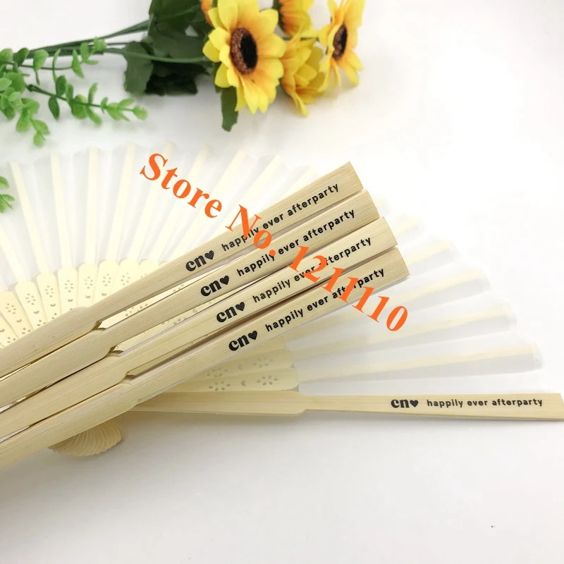 70/75/80PCS Personalized Wedding Favors Fabric Silk Fan Customized Bride & Groom's Name Hand Folding Fan Party Decoration Gift