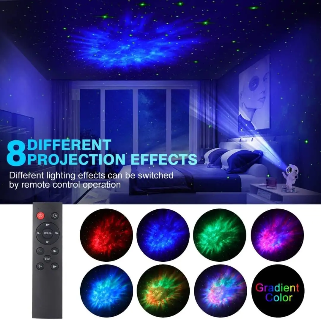 Astronaut Galaxy Projector,Star Projector for Bedroom with Remote and Timer,Colorful Nebula Projector for Kids Adults Room Decor